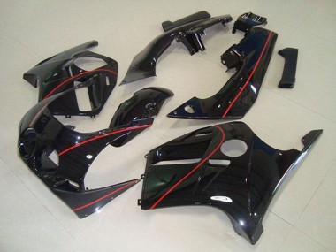 1988-1989 Honda CBR250RR MC19 Motorcycle Fairings - Glossy Black Red Line Canada for Sale