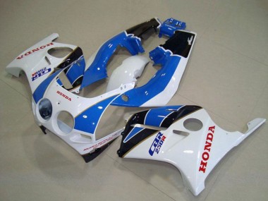 1988-1989 Honda CBR250RR MC19 Motorcycle Fairings - White Light Blue Glossy Black Canada for Sale