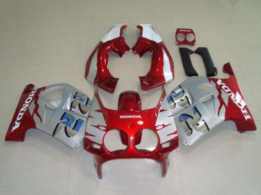 1988-1989 Honda CBR250RR MC19 Motorcycle Fairings - Silver White Red Canada for Sale