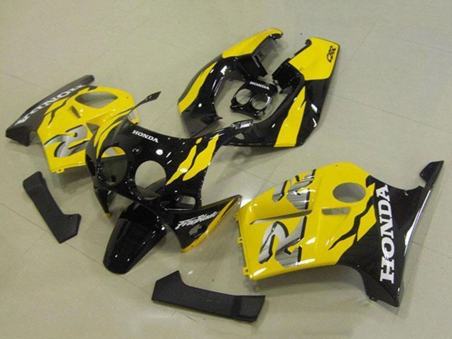 1988-1989 Honda CBR250RR MC19 Motorcycle Fairings - Yellow Glossy Black Canada for Sale