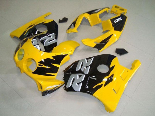 1990-1998 Honda CBR250RR MC22 Motorcycle Fairing - Yellow Glossy Black Canada for Sale
