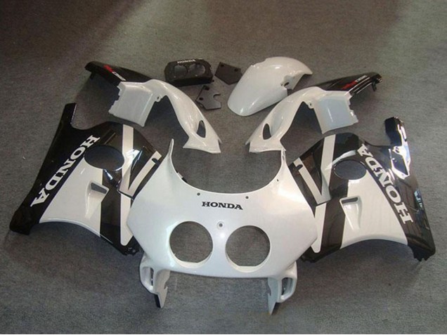 1990-1998 Honda CBR250RR MC22 Motorcycle Fairing Kits - White Glossy Black Canada for Sale
