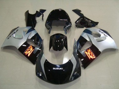 1996-2000 Suzuki GSXR 750 Abs Motorcycle Fairings - Glossy Black Silver Canada for Sale