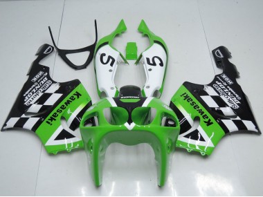 1996-2003 Kawasaki ZX7R Motorcycle Fairings - Green White Black 5 Canada for Sale