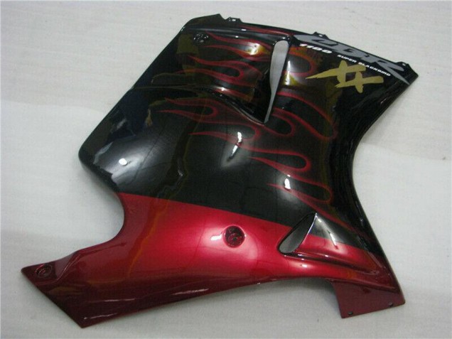 1996-2007 Honda CBR1100XX Blackbird Abs Motorcycle Fairings - Glossy Black Red Flame Canada for Sale