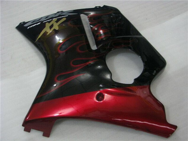 1996-2007 Honda CBR1100XX Blackbird Abs Motorcycle Fairings - Glossy Black Red Flame Canada for Sale