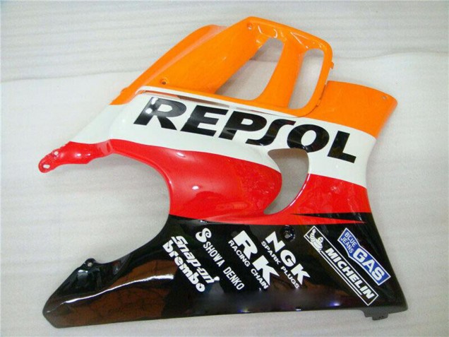 1995-1996 Honda CBR600 F3 Motorcycle Fairing - Orange White Red Glossy Black Repsol Canada for Sale