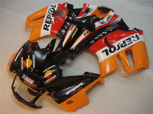 1995-1996 Honda CBR600 F3 Motorcycle Fairings - Orange White Red Glossy Black Repsol Canada for Sale