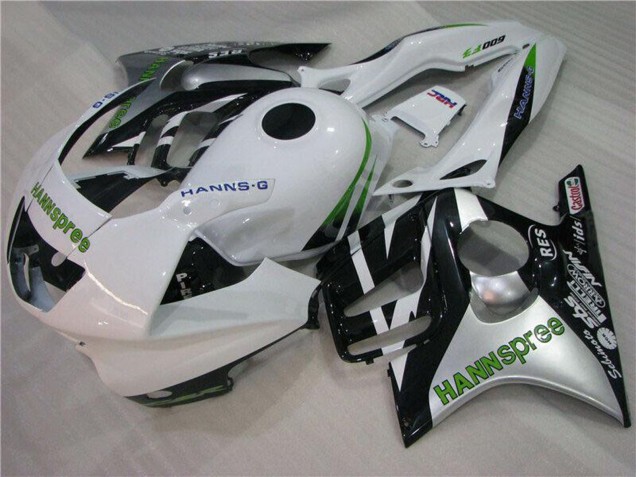 1995-1996 Honda CBR600 F3 Motorcycle Fairings - White Silver Green Hannspree Canada for Sale