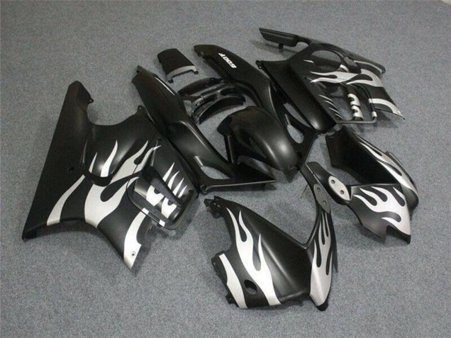 1995-1996 Honda CBR600 F3 Motorcycle Fairings - White Matte Black Flame Canada for Sale