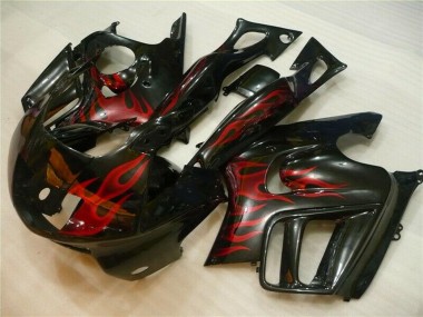 1995-1996 Honda CBR600 F3 Motorcycle Fairings - Glossy Black Red Flame Canada for Sale