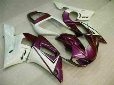 1998-2002 Yamaha YZF R6 Motorcycle Fairings - White Purple Canada for Sale