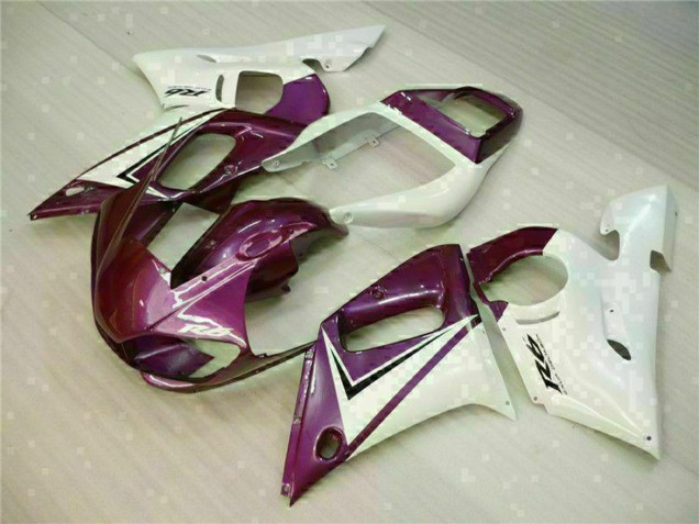 1998-2002 Yamaha YZF R6 Motorcycle Fairings - White Purple Canada for Sale