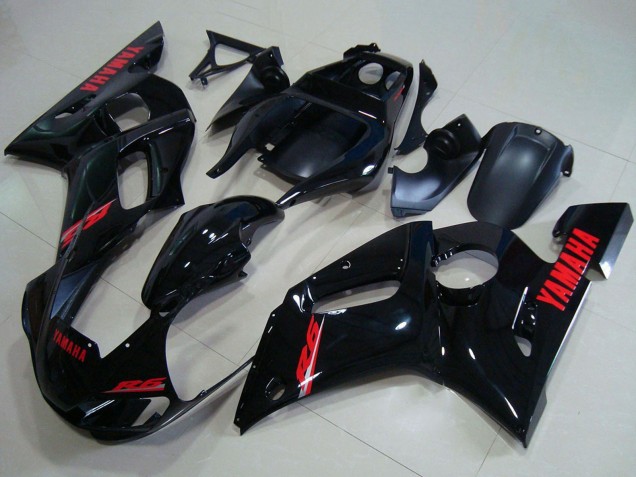 1998-2002 Yamaha YZF R6 Motorcycle Fairings - Glossy Black Red Decals Canada for Sale