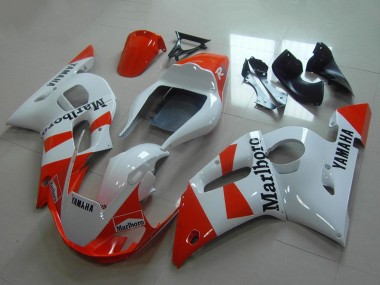 1998-2002 Yamaha YZF R6 Motorcycle Fairings - White Red Marlboro Canada for Sale
