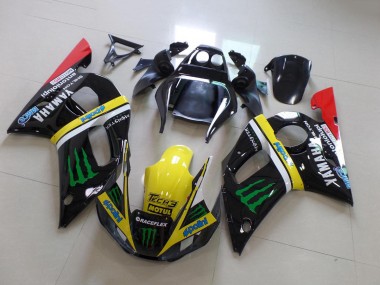 1998-2002 Yamaha YZF R6 Motorcycle Fairings - Glossy Black Yellow Red Green Motul Monster Canada for Sale