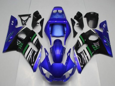 1998-2002 Yamaha YZF R6 Motorcycle Fairings - Blue White Green Black Monster Canada for Sale