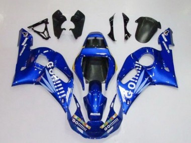 1998-2002 Yamaha YZF R6 Motorcycle Fairings - Blue White Go Motul Canada for Sale