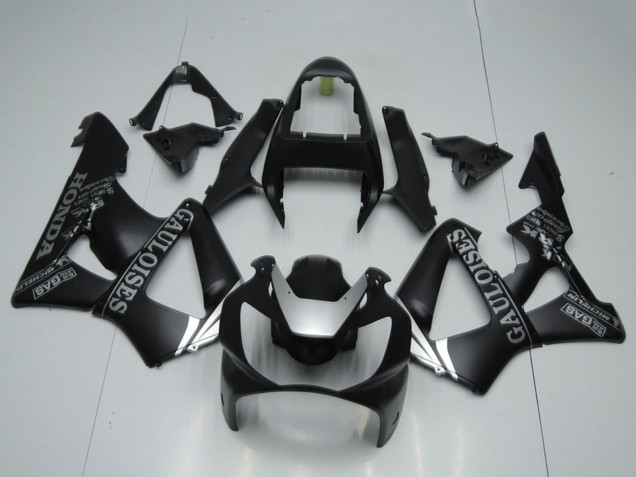 2000-2001 Honda CBR900RR 929 Motorcycle Fairings - Matte Black Silver Cauloises Canada for Sale