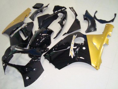 2000-2001 Kawasaki ZX12R Motorcycle Fairings - Glossy Black Gold Canada for Sale