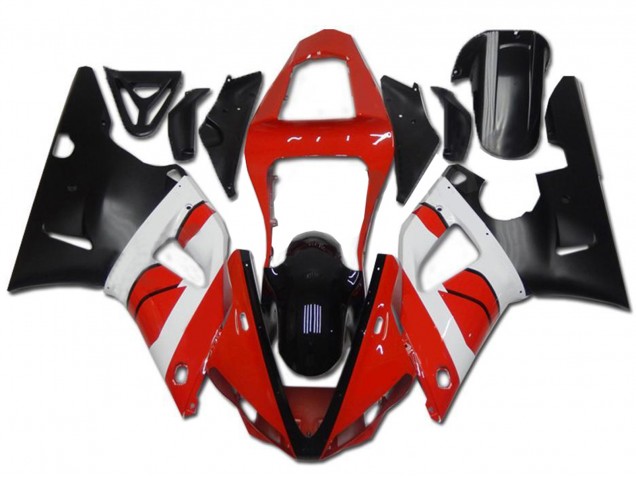 2000-2001 Yamaha YZF R1 Motorcycle Fairing - Red White Glossy Black Canada for Sale