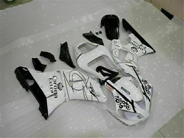 2000-2001 Yamaha YZF R1 Motorcycle Fairings - White Black Corona Extra Canada for Sale