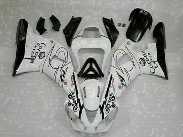 2000-2001 Yamaha YZF R1 Motorcycle Fairings - White Black Corona Extra Canada for Sale