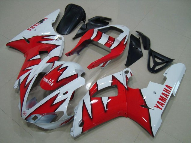2000-2001 Yamaha YZF R1 Motorcycle Fairings - White Red Canada for Sale