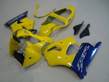 2000-2002 Kawasaki ZX6R Motorcycle Fairings - Yellow Blue Canada for Sale