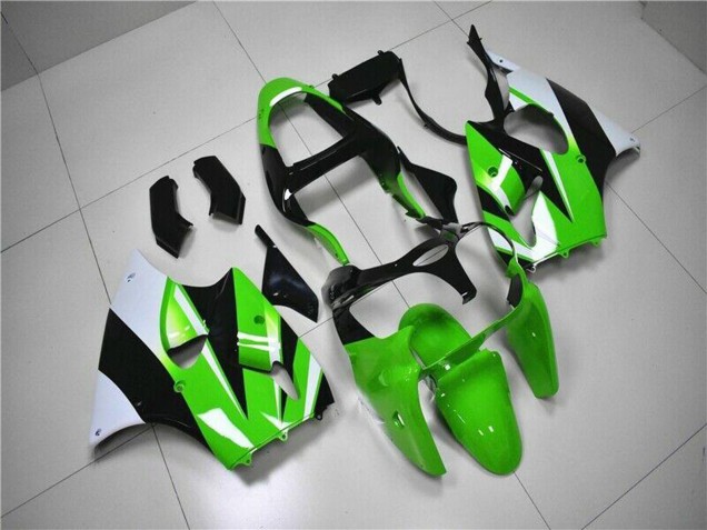 2000-2002 Kawasaki ZX6R Motorcycle Fairing Kits - Green White Black Canada for Sale