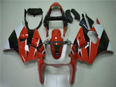 2000-2002 Kawasaki ZX6R Motorcycle Fairings - White Red Glossy Black Canada for Sale