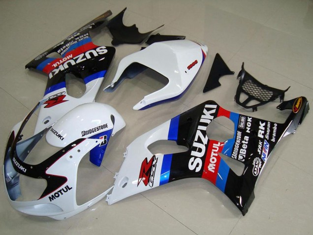 2000-2002 Suzuki GSXR 1000 Motorcycle Fairings - White Blue Black Red Motul Canada for Sale