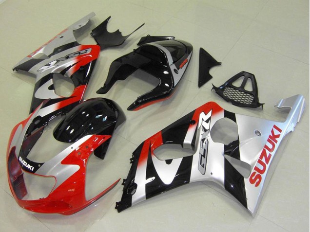 2000-2002 Suzuki GSXR 1000 Motorcycle Fairings - Silver Red Glossy Black Canada for Sale