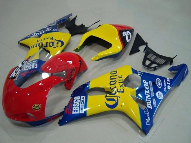 2000-2002 Suzuki GSXR 1000 Motorcycle Fairings - Yellow Red Blue Corona Racing Canada for Sale