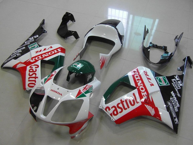 2000-2006 Honda VTR1000 Bike Fairings - White Red Green Glossy Black Castrol Canada for Sale