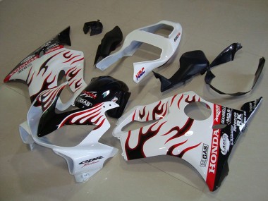 2001-2003 Honda CBR600 F4i Motorcycle Fairings - White Red Glossy Black Flame Canada for Sale
