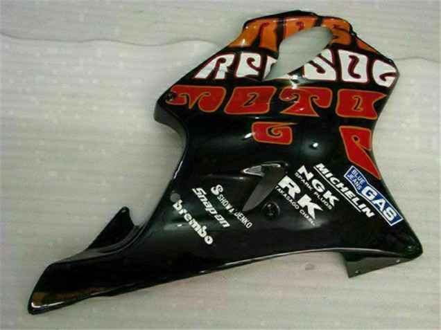 2001-2003 Honda CBR600 F4i Motorcycle Fairings - Yellow Orange Glossy Black Rossi 46 Canada for Sale