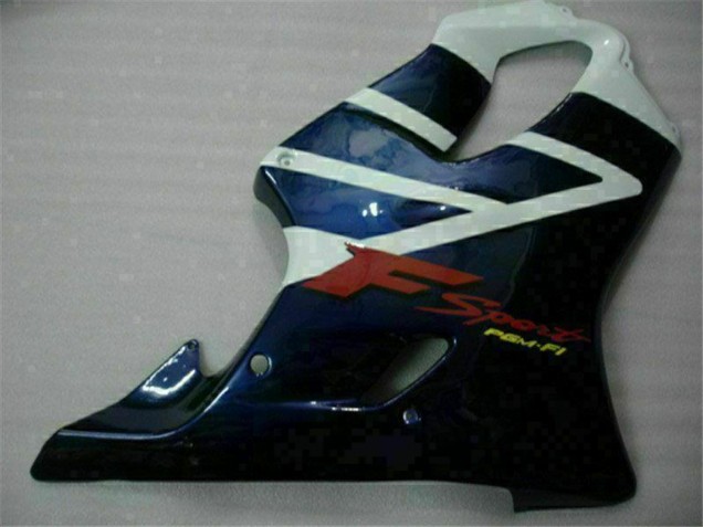2001-2003 Honda CBR600 F4i Motorcycle Fairings - White Blue Black Stripe Canada for Sale