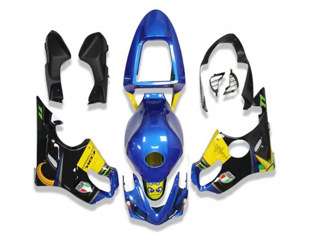 2001-2003 Honda CBR600 F4i Motorcycle Fairings - Blue Yellow Glossy Black Shark Canada for Sale