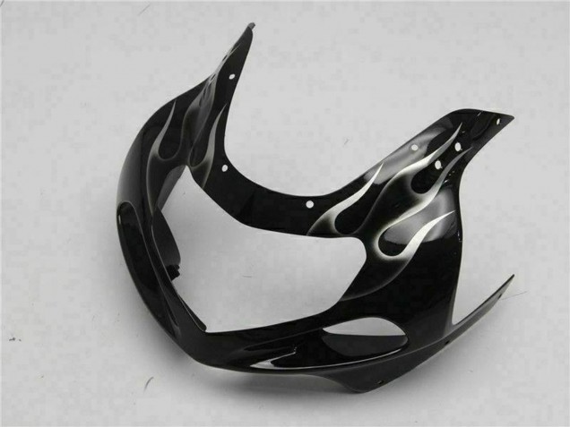 2001-2003 Suzuki GSXR 600/750 Motorcycle Fairings - Glossy Black Silver Flame Canada for Sale