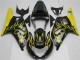 2001-2003 Suzuki GSXR 600/750 Motorcycle Fairings - Glossy Black Yellow Flame Canada for Sale