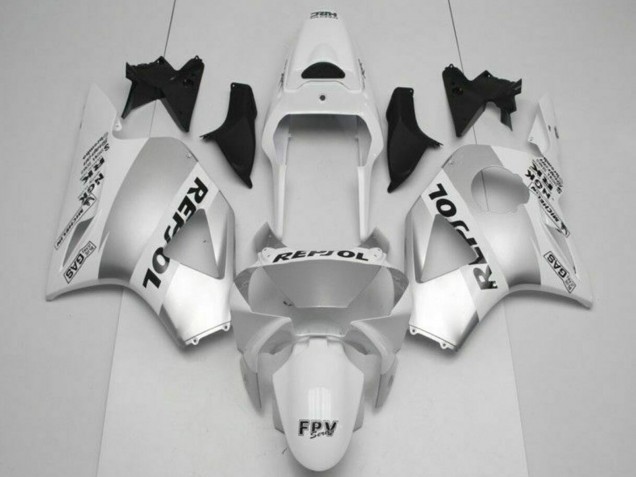 2002-2003 Honda CBR900RR 954RR Motorcycle Fairings - White Silver Black Repsol Canada for Sale