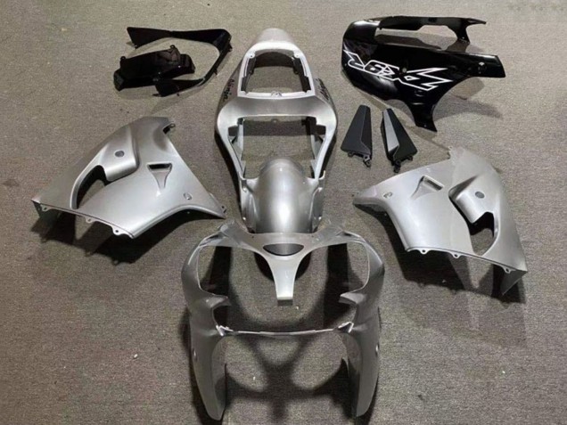 2002-2003 Kawasaki ZX9R Motorcycle Fairings - Silver Glossy Black Canada for Sale