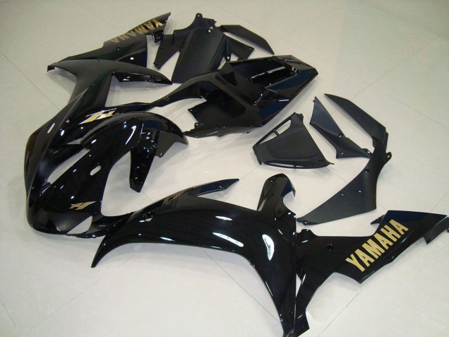 2002-2003 Yamaha YZF R1 Motorcycle Fairings - Glossy Black Gold Decals Canada for Sale