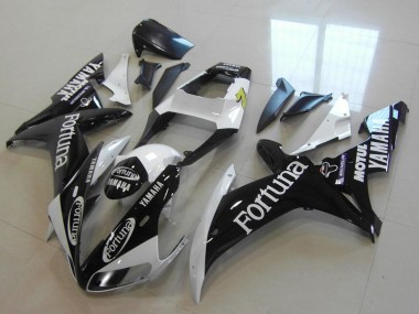 2002-2003 Yamaha YZF R1 Motorcycle Fairings - White Glossy Black Fortuna Motul Canada for Sale