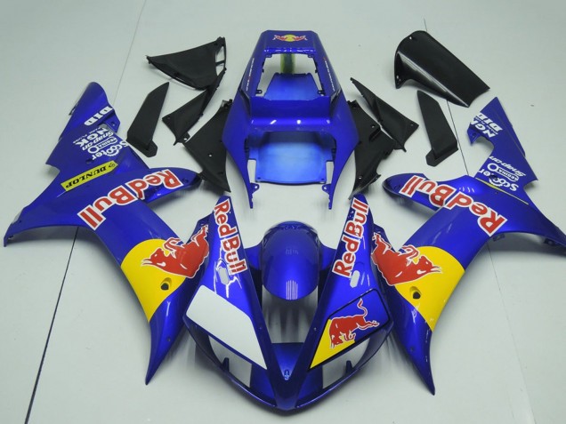 2002-2003 Yamaha YZF R1 Motorcycle Fairings - Blue Yellow Red Bull Canada for Sale