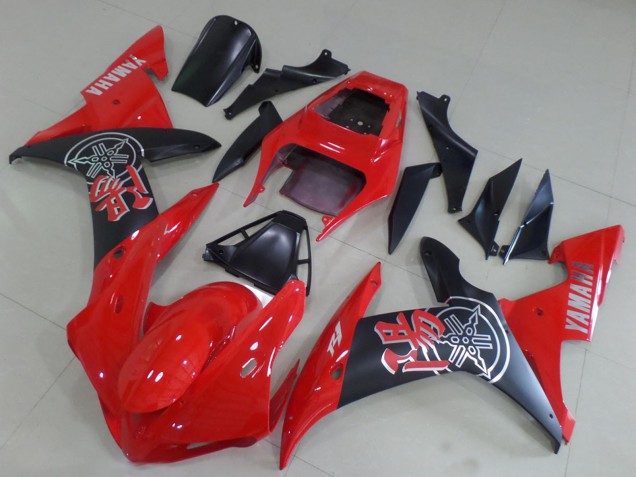 2002-2003 Yamaha YZF R1 Motorcycle Fairings - Red Matte Black Canada for Sale