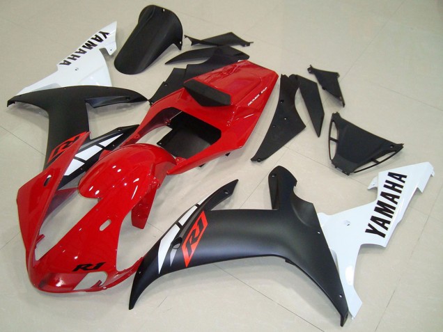 2002-2003 Yamaha YZF R1 Motorcycle Fairings - Red White Matte Black Canada for Sale