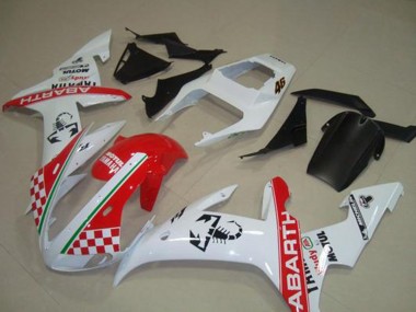 2002-2003 Yamaha YZF R1 Motorcycle Fairings - White Red Green Abarth Motul Michelin Canada for Sale