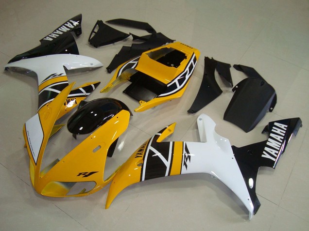 2002-2003 Yamaha YZF R1 Motorcycle Fairings - Yellow White Black Anniversary Canada for Sale
